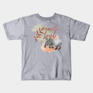 Gentle Soul Watercolour Tapir Kids T-Shirt